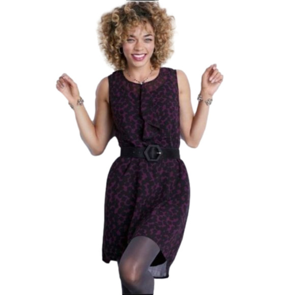 cabi Going Out Sugar Plum Geo Dress - Picture 1 of 8